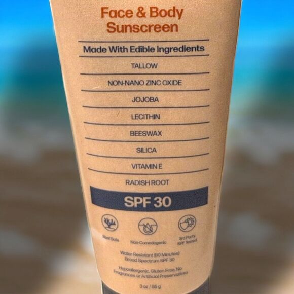 NEW 2 Pack! Sky and Sol Natural Mineral Sunscreen SPF 30 3oz Tallow & Zinc Oxide - Picture 2 of 5